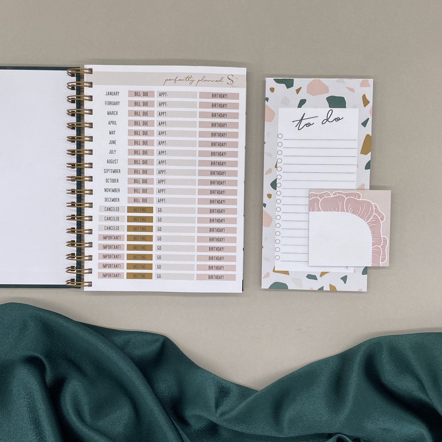 Weekly Planner - Mustard Floral