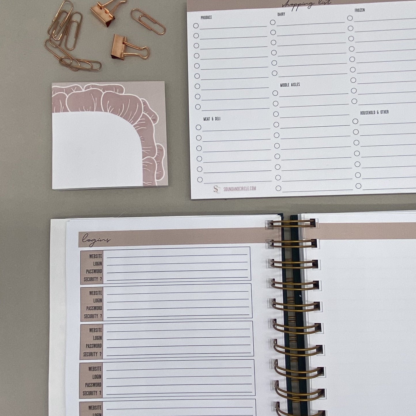 Weekly Planner - Rust Brushes