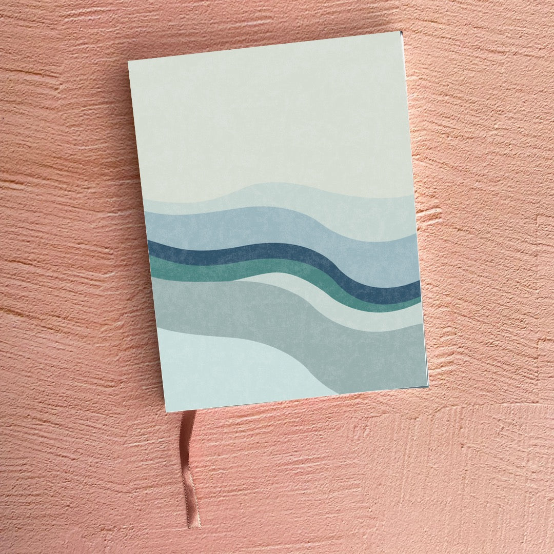 Undated 6-Month Daily Planner - Blue Waves