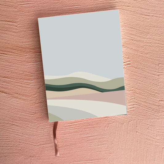 Glue-Bound Notebook - Pastel Waves