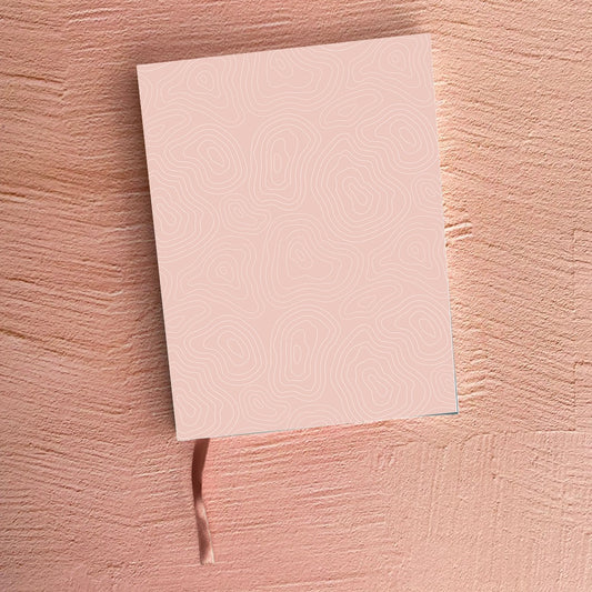 Glue-Bound Notebook - Pink Topography