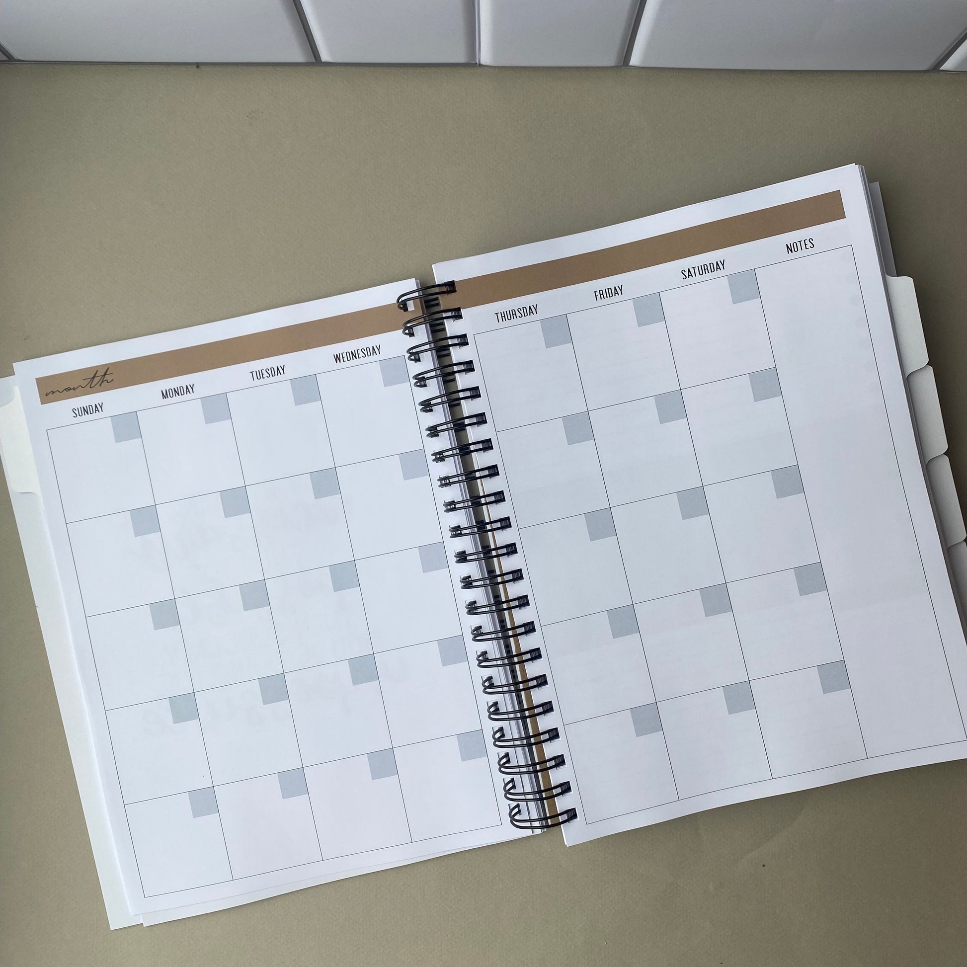 A5 Daily Planner, 2 Pages per Day, 5 Pages per Month (Style A Special)