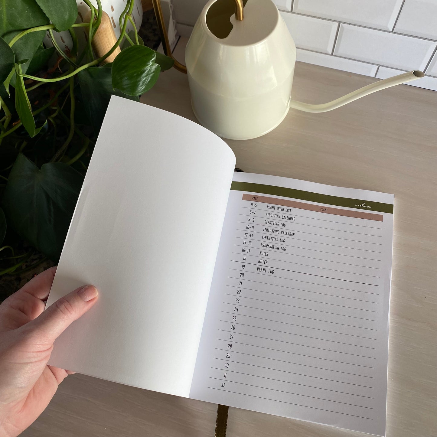 Plant Log Book - Glue-Bound Notebook