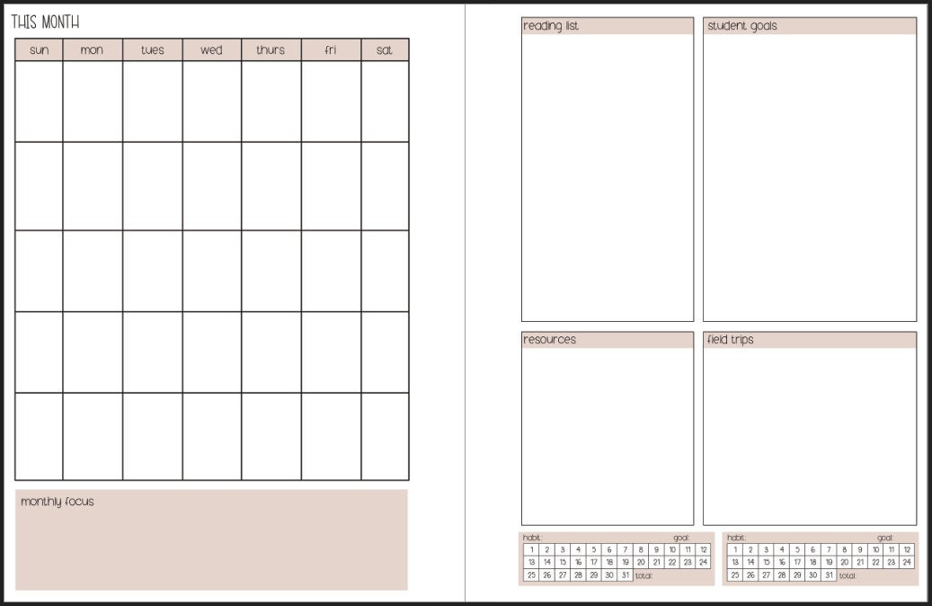 Home Learning Planner